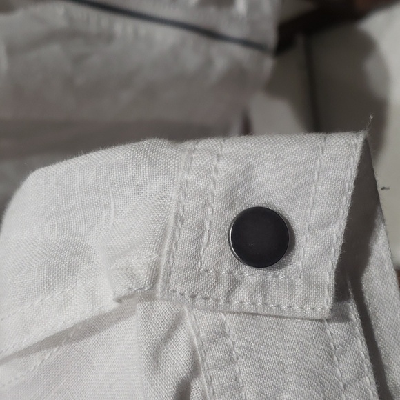 Nwt Xl Cynthia Rowley linnen jacket white with silver zipper - Picture 10 of 12